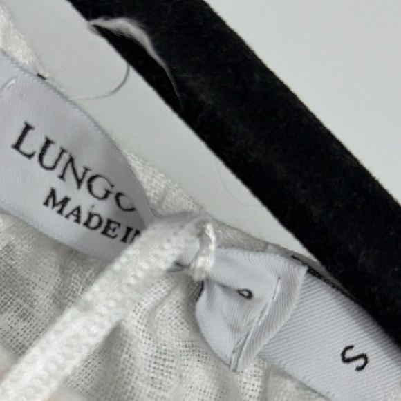 LUNGO L'ARNO Linen Tank Dress Coverup Sz Small Coquette - Picture 3 of 5